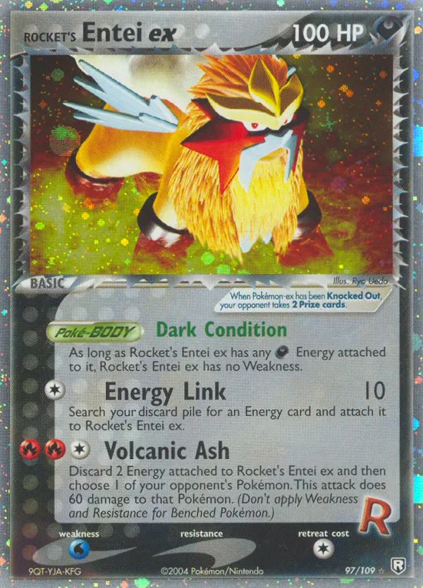Rocket's Entei ex #97 EX Team Rocket Returns Pokemon card