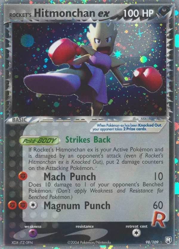 Rocket's Hitmonchan ex #98 EX Team Rocket Returns Pokemon card