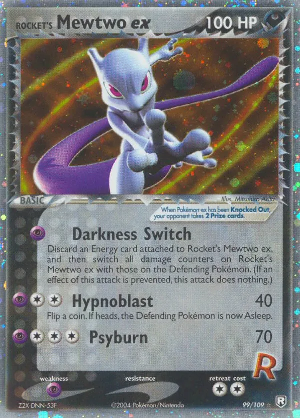 Rocket's Mewtwo ex #99 EX Team Rocket Returns Pokemon card