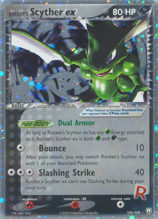Rocket's Scyther ex #102 EX Team Rocket Returns Pokemon card