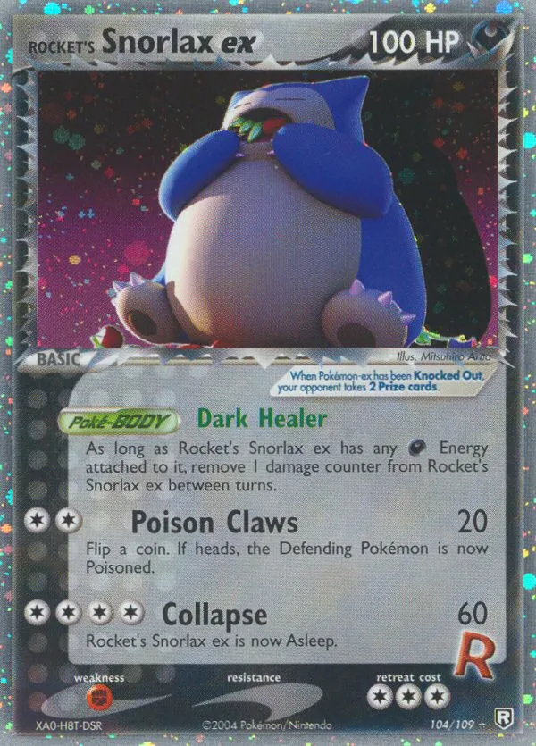 Rocket's Snorlax ex #104 EX Team Rocket Returns Pokemon card
