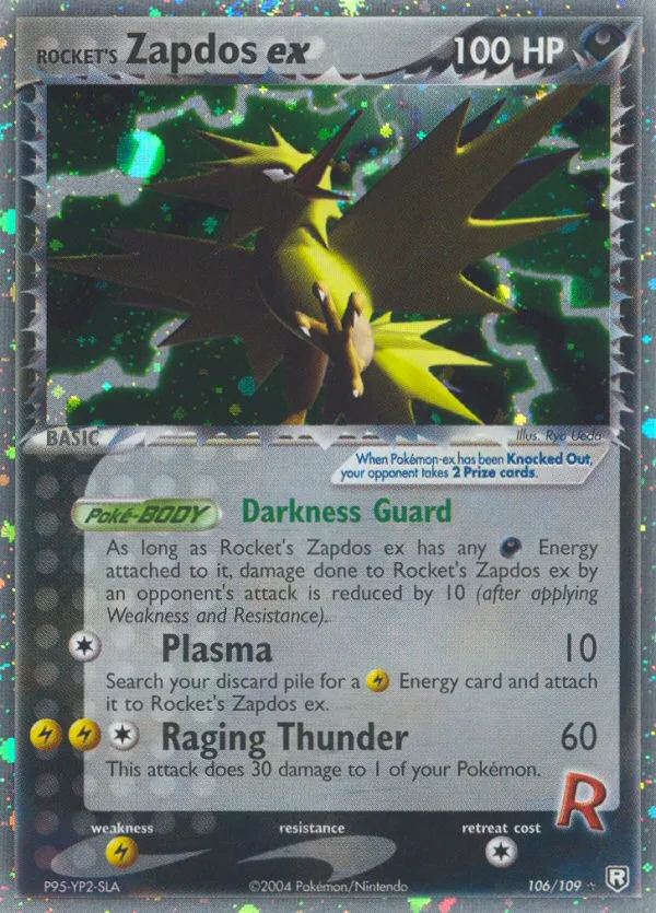 Rocket's Zapdos ex #106 EX Team Rocket Returns Pokemon card
