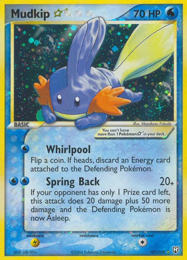 Mudkip ★ #107 EX Team Rocket Returns Pokemon card