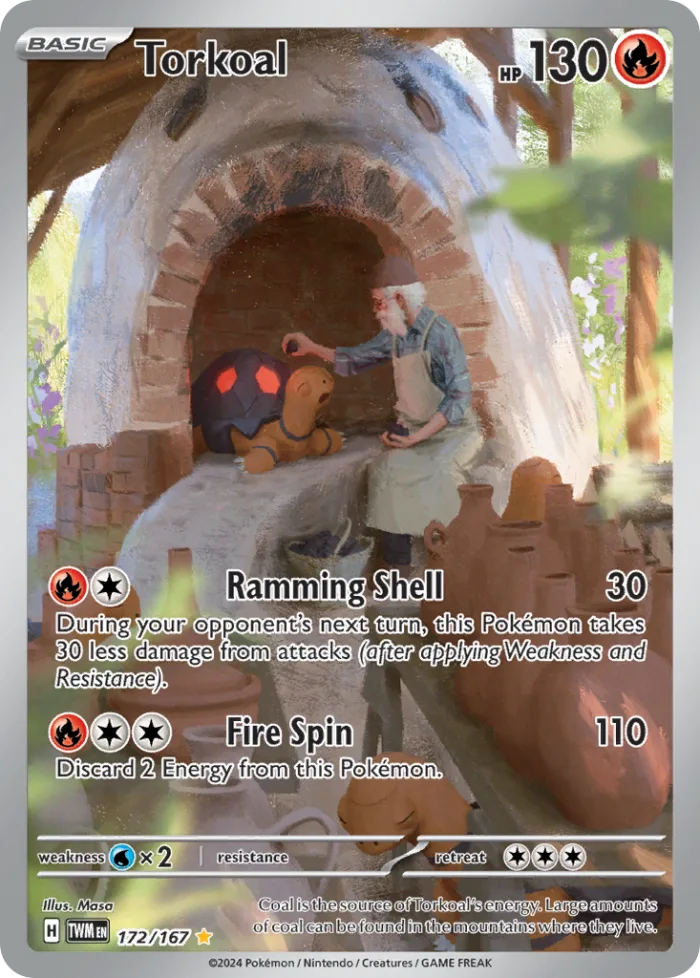 Torkoal #172 Twilight Masquerade Pokemon card
