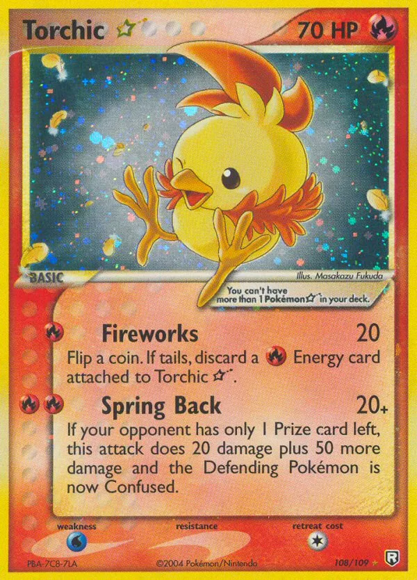 Torchic ★ #108 EX Team Rocket Returns Pokemon card