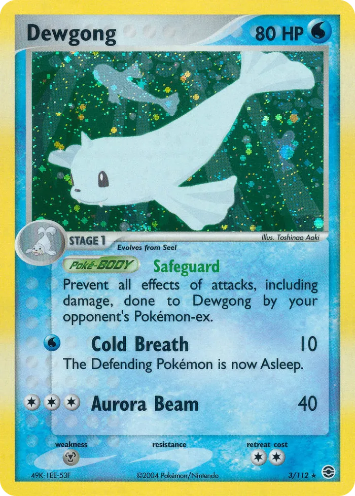 Dewgong #3 EX FireRed & LeafGreen Pokemon card