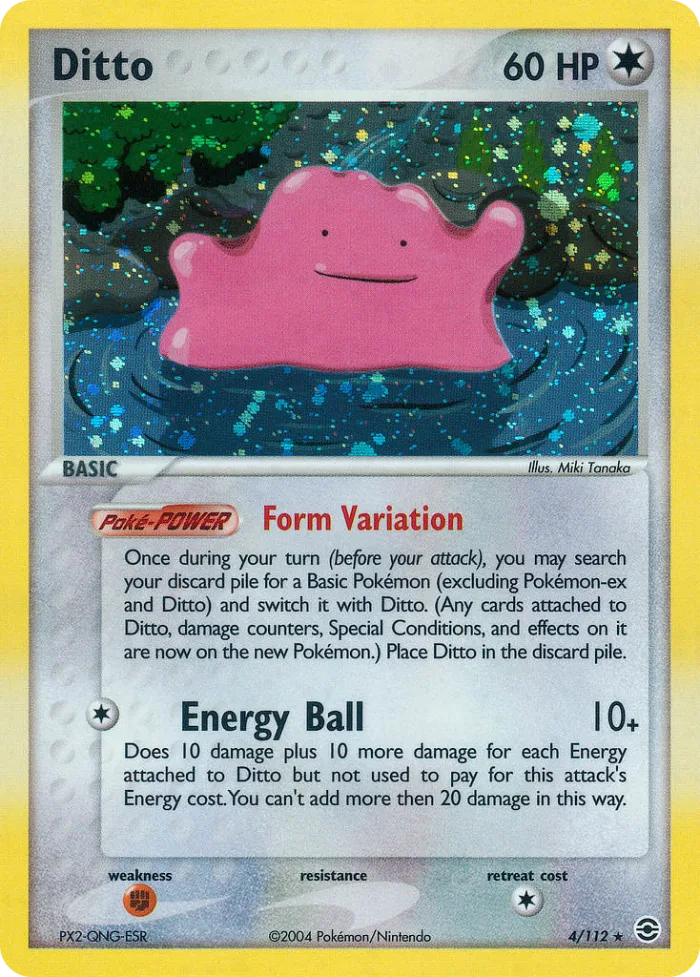 Ditto #4 EX FireRed & LeafGreen Pokemon card