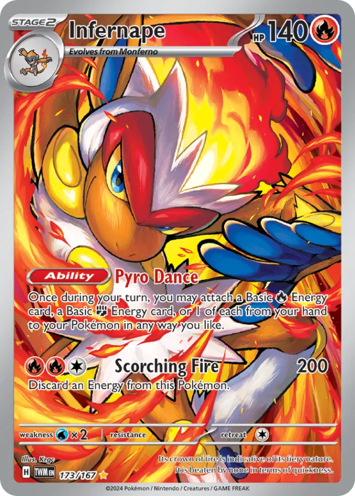 Infernape #173 Twilight Masquerade Pokemon card
