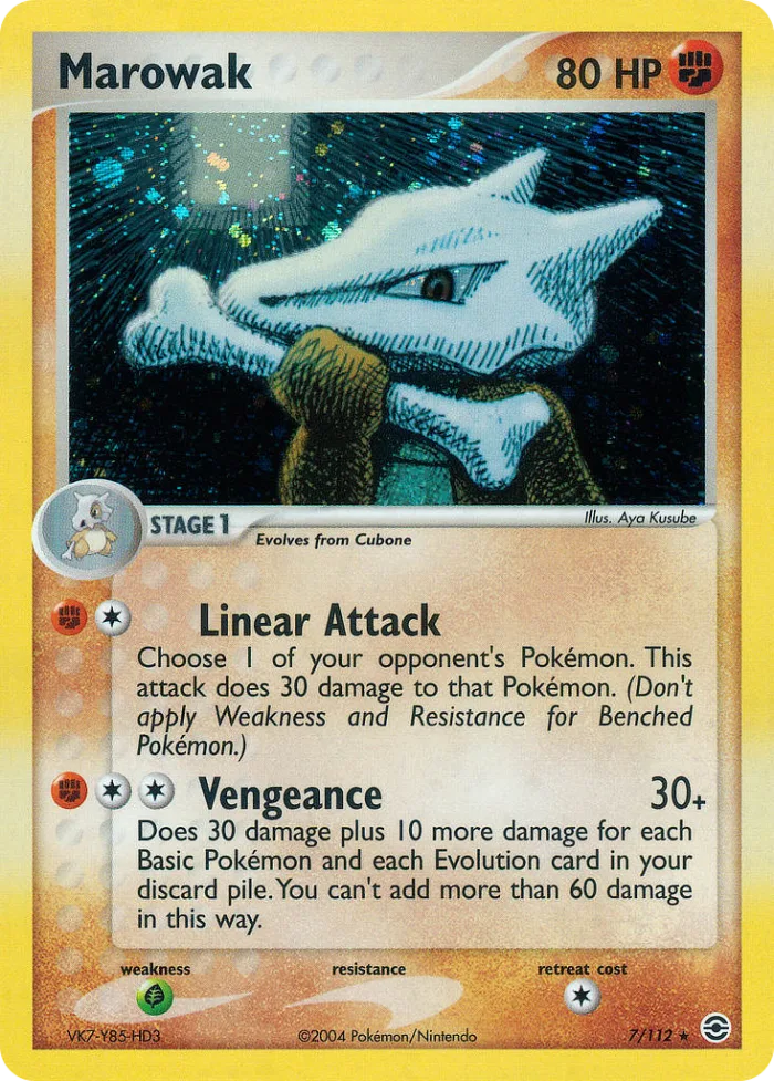 Marowak #7 EX FireRed & LeafGreen Pokemon card