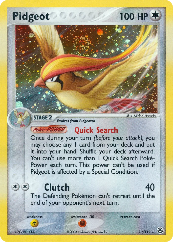 Pidgeot #10 EX FireRed & LeafGreen Pokemon card