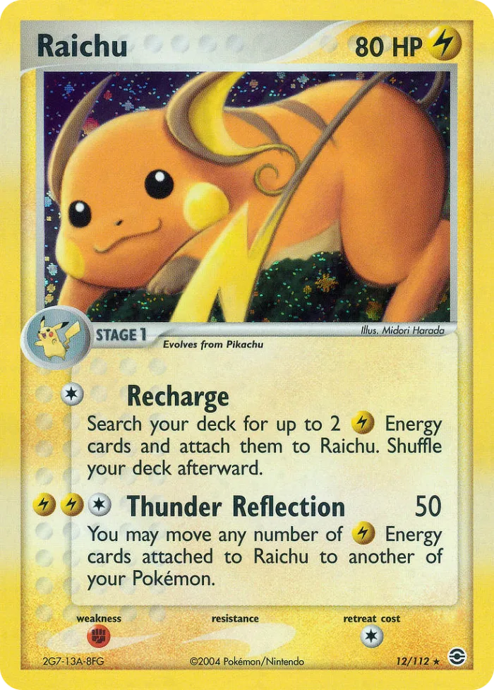 Raichu #12 EX FireRed & LeafGreen Pokemon card