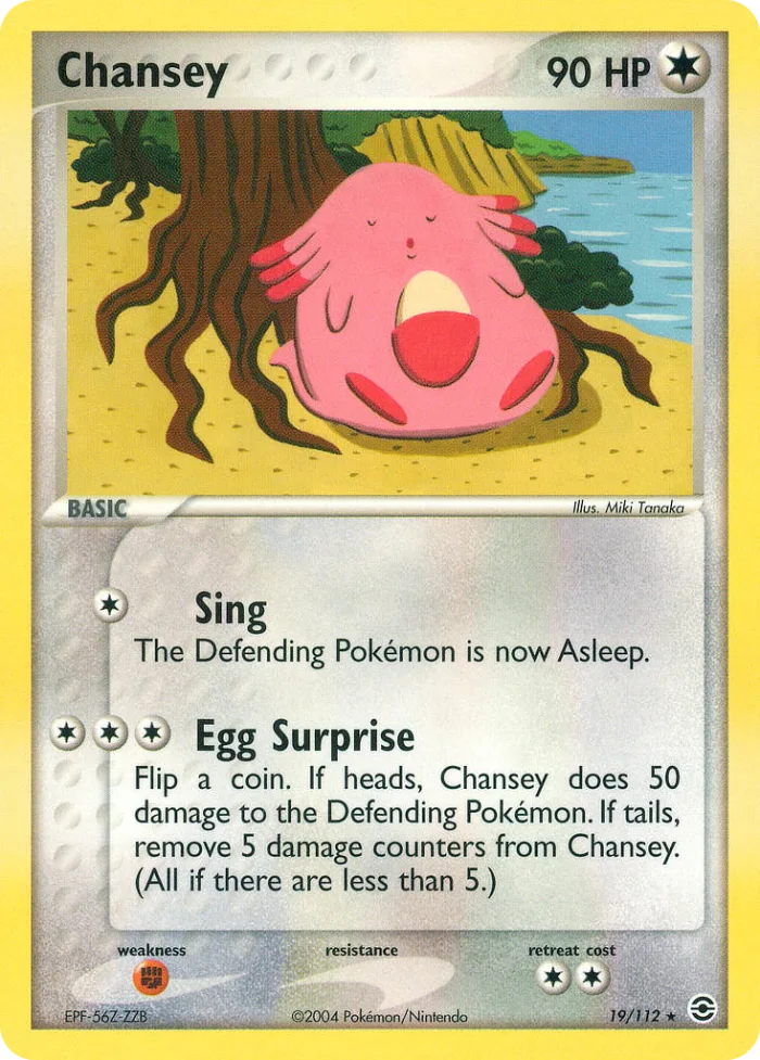 Chansey #19 EX FireRed & LeafGreen Pokemon card