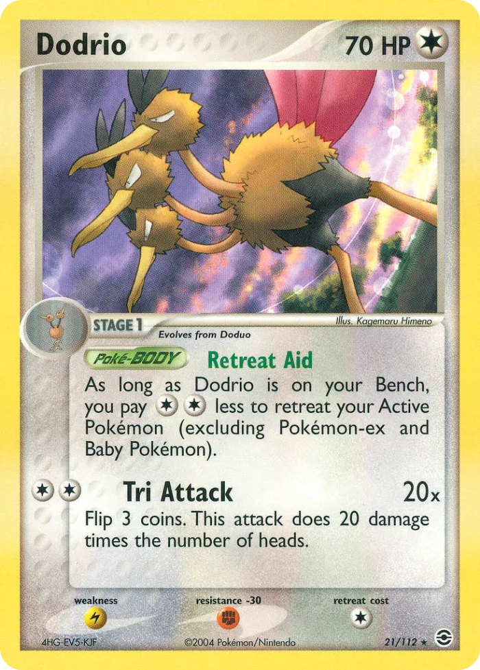 Dodrio #21 EX FireRed & LeafGreen Pokemon card