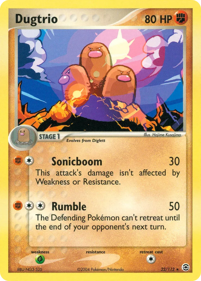Dugtrio EX FireRed & LeafGreen card