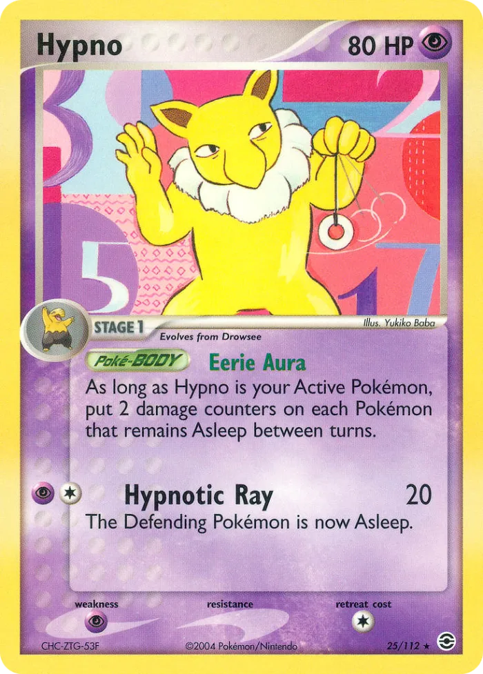 Hypno #25 EX FireRed & LeafGreen Pokemon card
