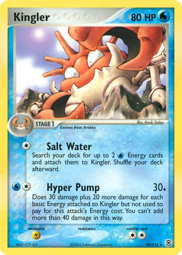 Kingler EX FireRed & LeafGreen card