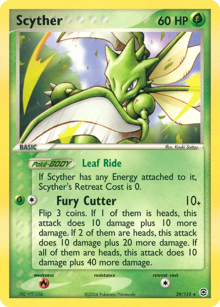 Scyther #29 EX FireRed & LeafGreen Pokemon card