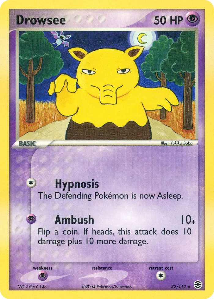Drowzee #32 EX FireRed & LeafGreen Pokemon card