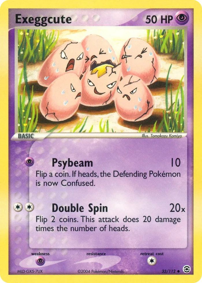 Exeggcute #33 EX FireRed & LeafGreen Pokemon card