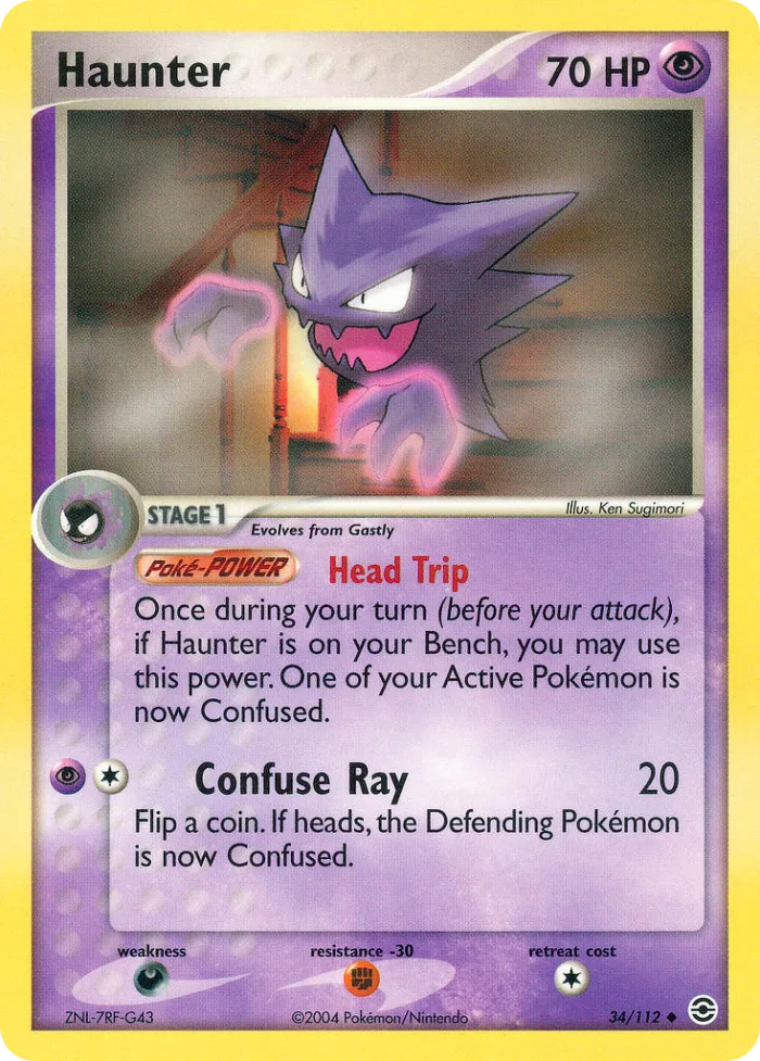 Haunter #34 EX FireRed & LeafGreen Pokemon card