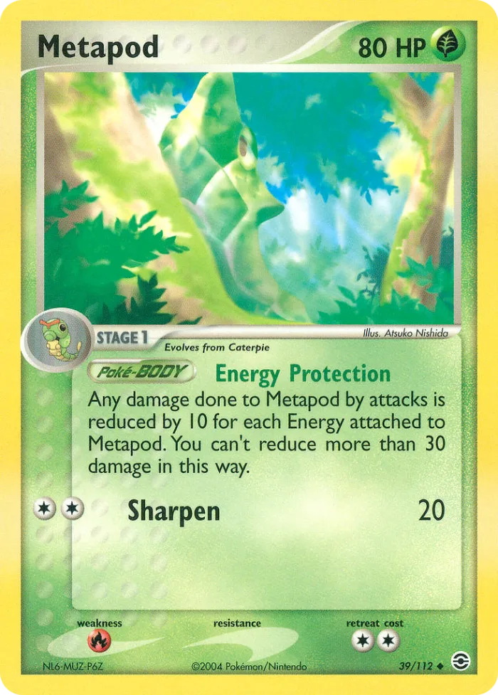 Metapod #39 EX FireRed & LeafGreen Pokemon card