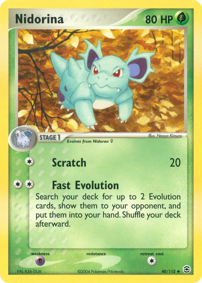 Nidorina #40 EX FireRed & LeafGreen Pokemon card