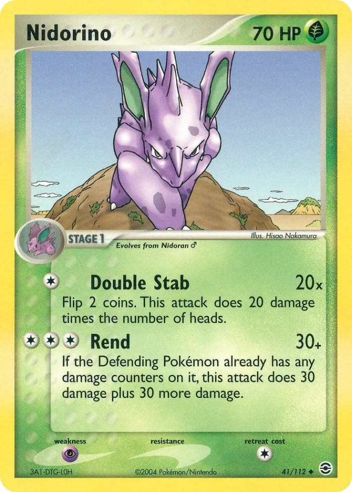 Nidorino #41 EX FireRed & LeafGreen Pokemon card