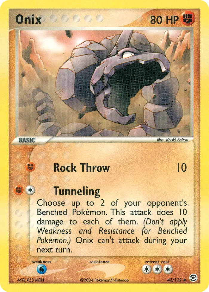 Onix #42 EX FireRed & LeafGreen Pokemon card