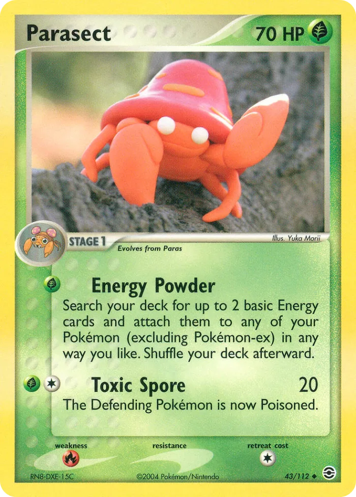 Parasect #43 EX FireRed & LeafGreen Pokemon card