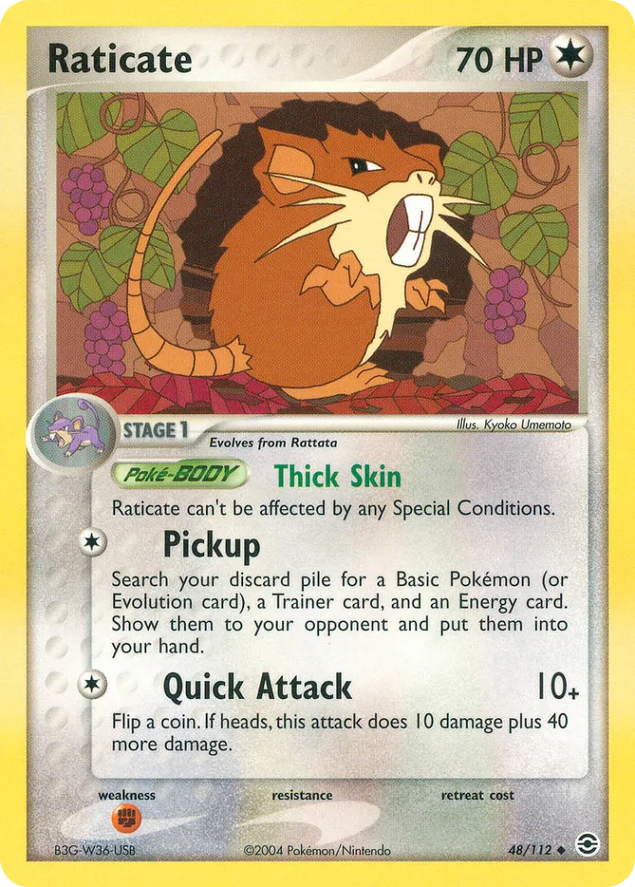 Raticate #48 EX FireRed & LeafGreen Pokemon card