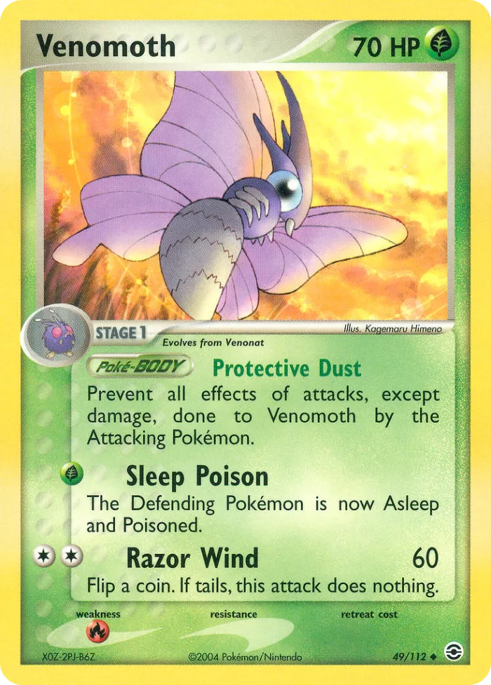 Venomoth EX FireRed & LeafGreen card