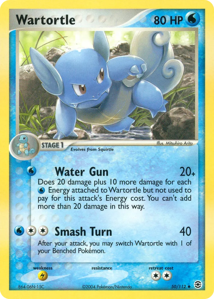Wartortle #50 EX FireRed & LeafGreen Pokemon card