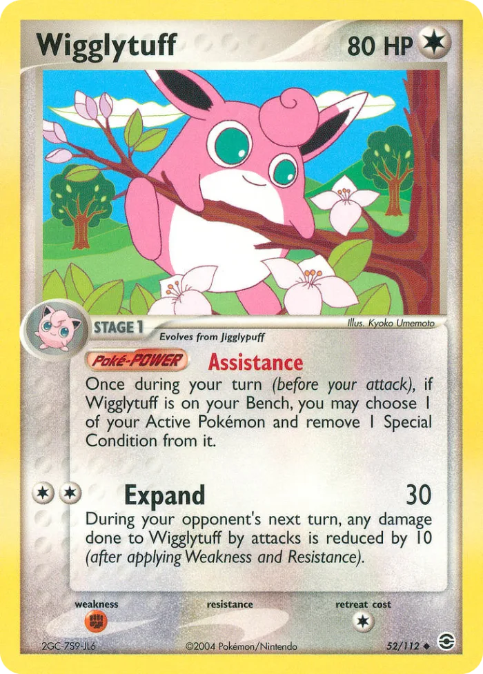 Wigglytuff #52 EX FireRed & LeafGreen Pokemon card