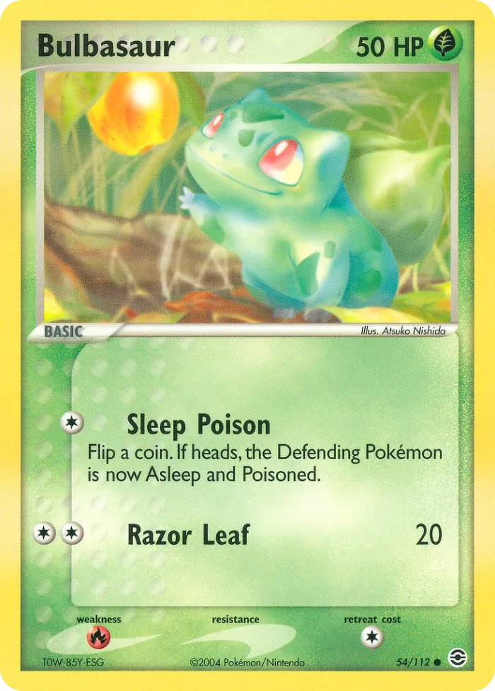 Bulbasaur #54 EX FireRed & LeafGreen Pokemon card