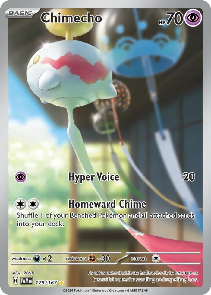 Chimecho #179 Twilight Masquerade Pokemon card