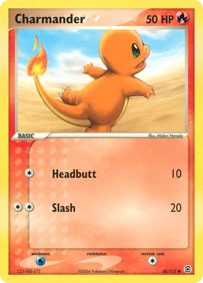 Charmander #58 EX FireRed & LeafGreen Pokemon card