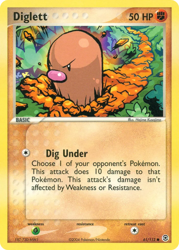 Diglett EX FireRed & LeafGreen card