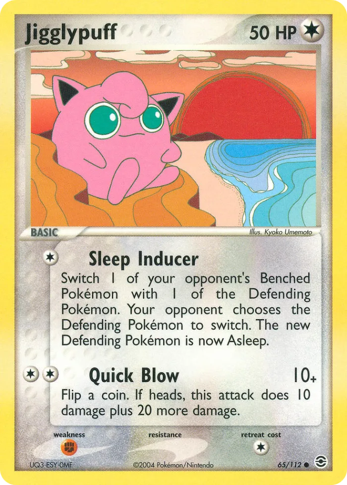 Jigglypuff #65 EX FireRed & LeafGreen Pokemon card