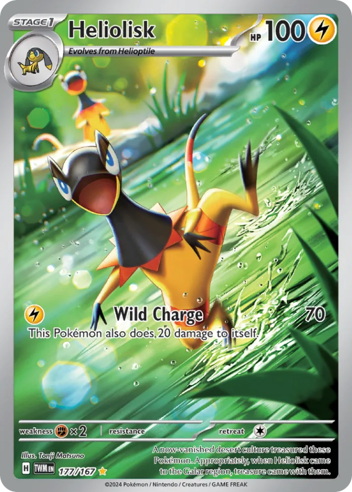 Heliolisk #177 Twilight Masquerade Pokemon card