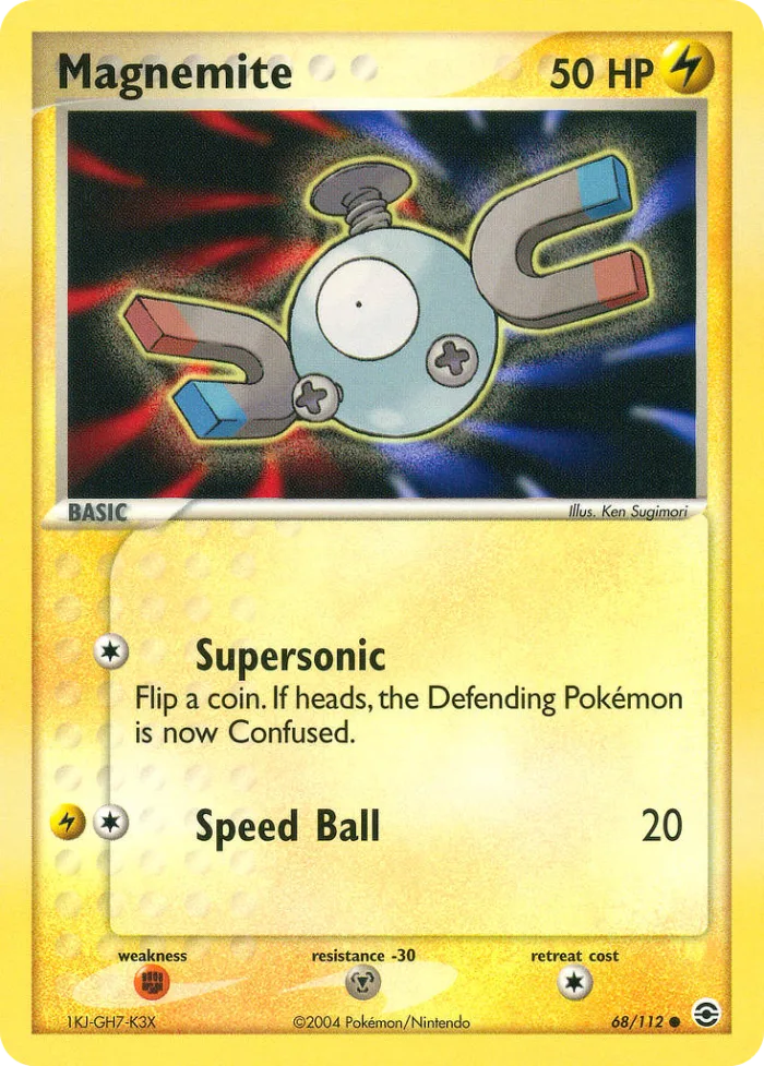 Magnemite #68 EX FireRed & LeafGreen Pokemon card