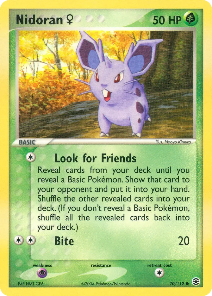Nidoran ♀ EX FireRed & LeafGreen card