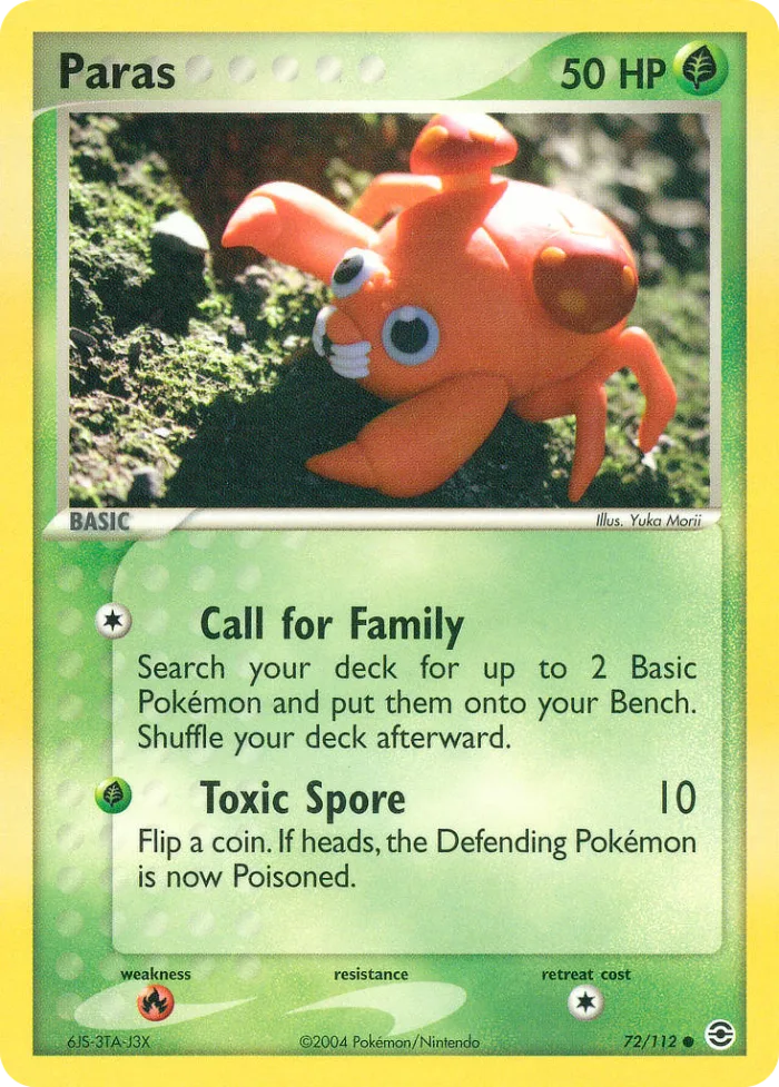 Paras #72 EX FireRed & LeafGreen Pokemon card