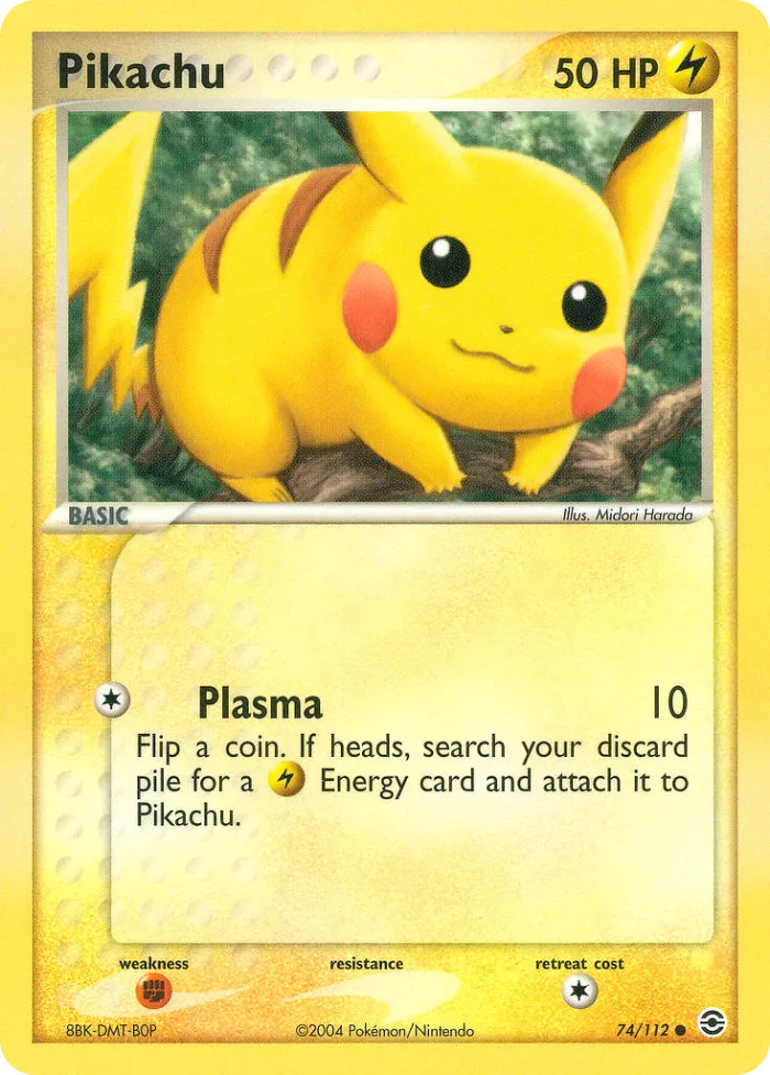 Pikachu #74 EX FireRed & LeafGreen Pokemon card