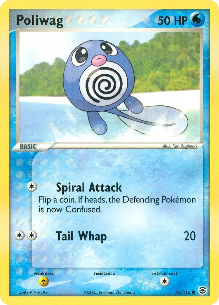 Poliwag #75 EX FireRed & LeafGreen Pokemon card
