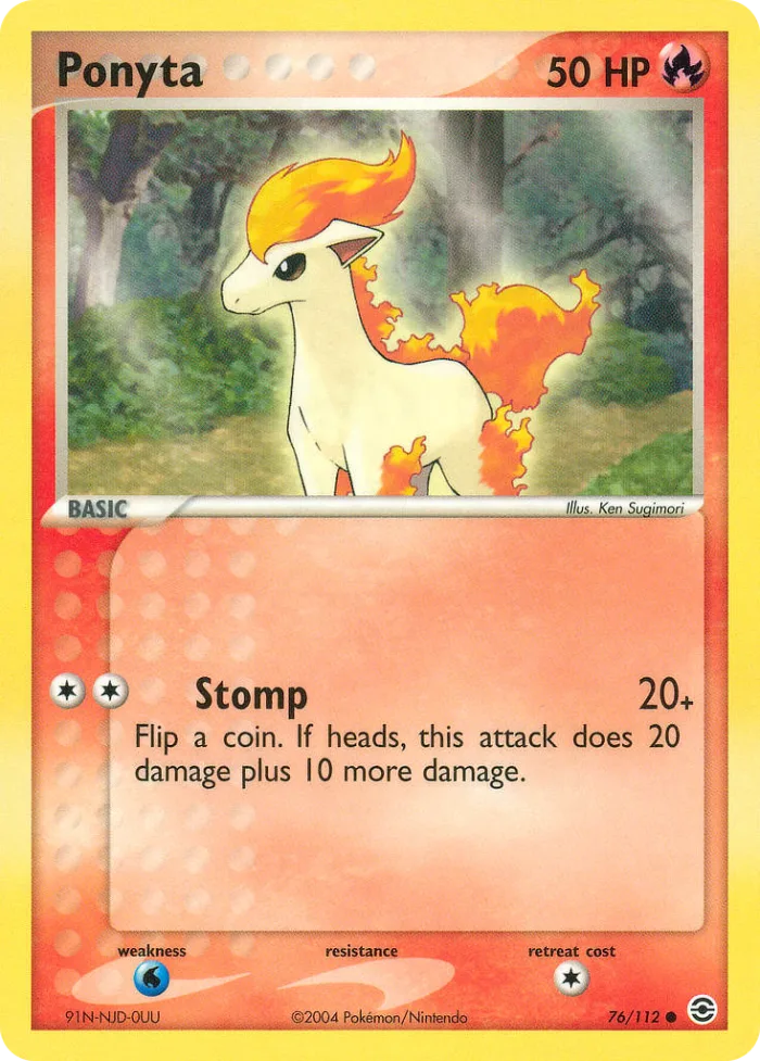 Ponyta #76 EX FireRed & LeafGreen Pokemon card