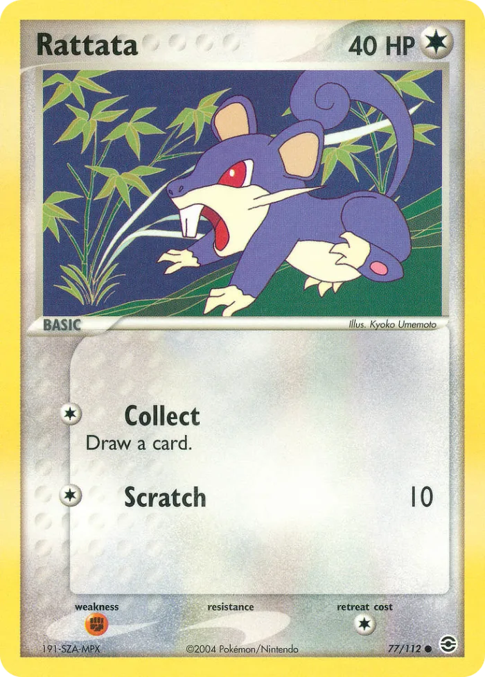 Rattata EX FireRed & LeafGreen card