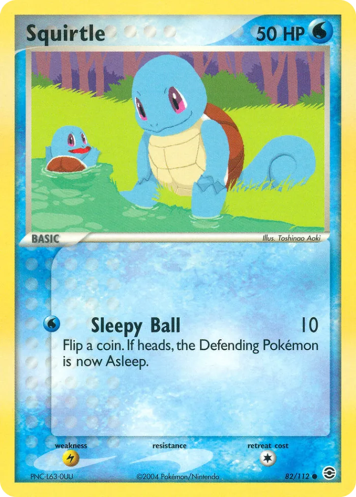 Squirtle #82 EX FireRed & LeafGreen Pokemon card