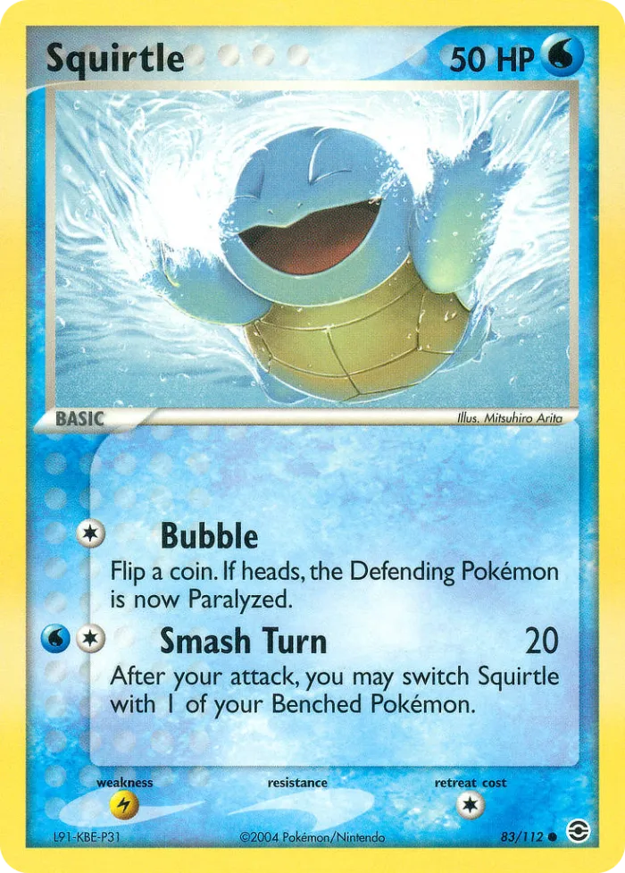 Squirtle #83 EX FireRed & LeafGreen Pokemon card
