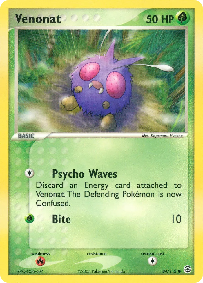 Venonat EX FireRed & LeafGreen card