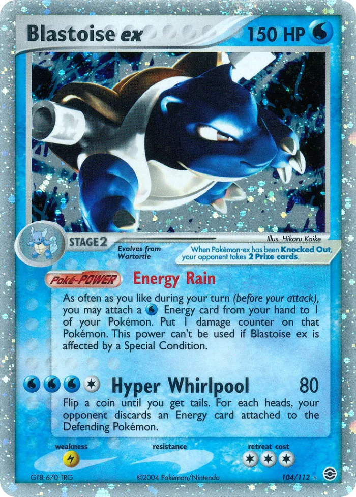 Blastoise ex #104 EX FireRed & LeafGreen Pokemon card